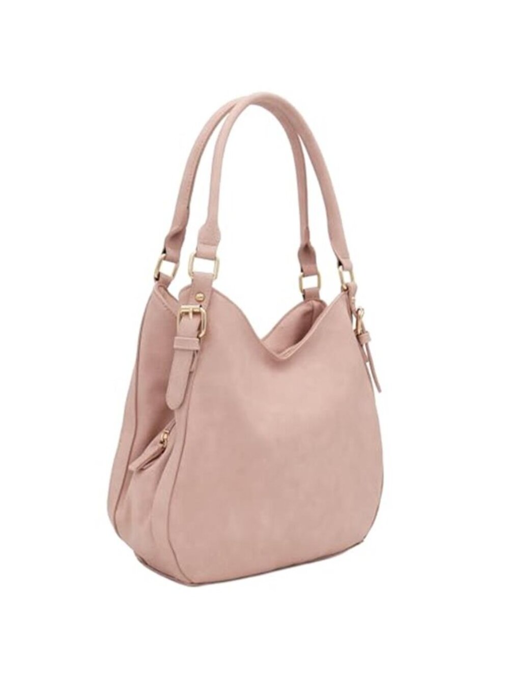 Medium Faux Leather Hobo Shoulder Bag Zip Top Handbag Tote Purse Everyday Carry - Picture 3 of 6